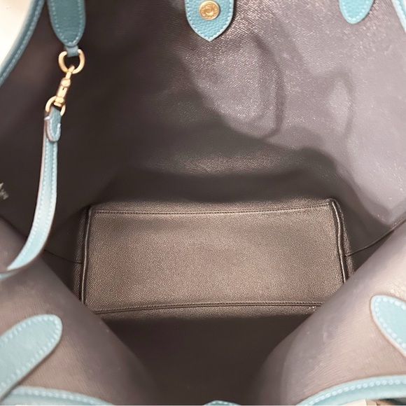 Coach C6337 Pebble Leather Day Tote True Blue Removable Zip Pouch Purse Large - Picture 5 of 6